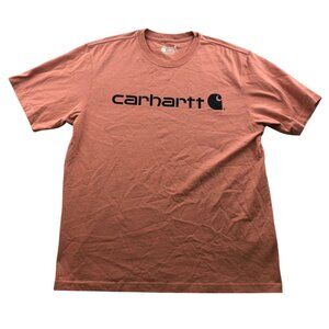 Carhartt Mens T-Shirt Large Loose Fit Logo Graphic Tee Short Sleeve Crew Neck